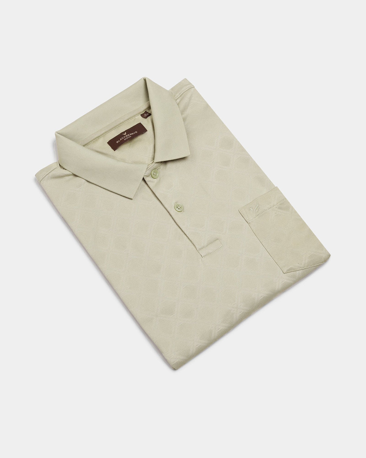 Green Textured Polo - Cho