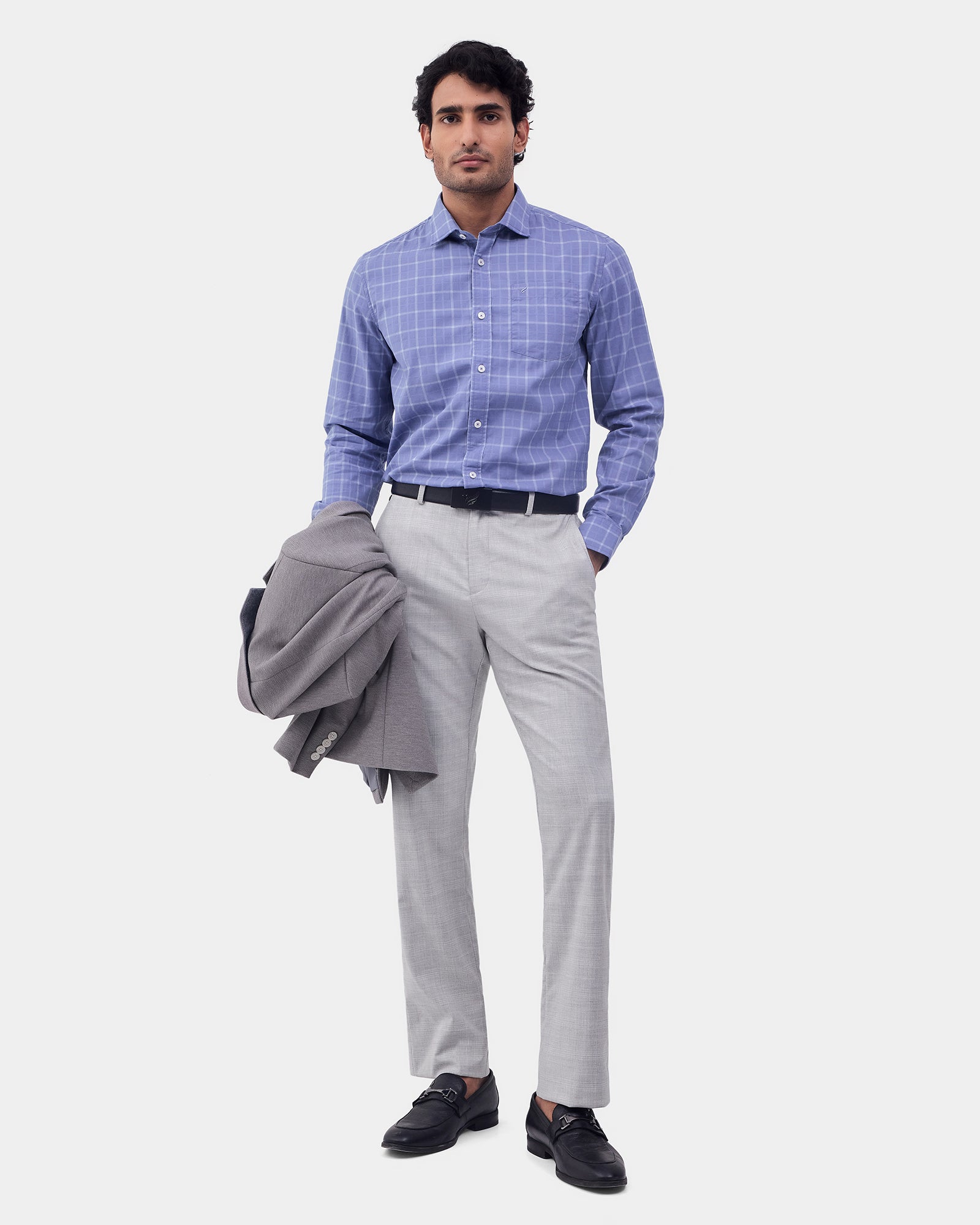 Grey Check Formal Trouser - Arthur