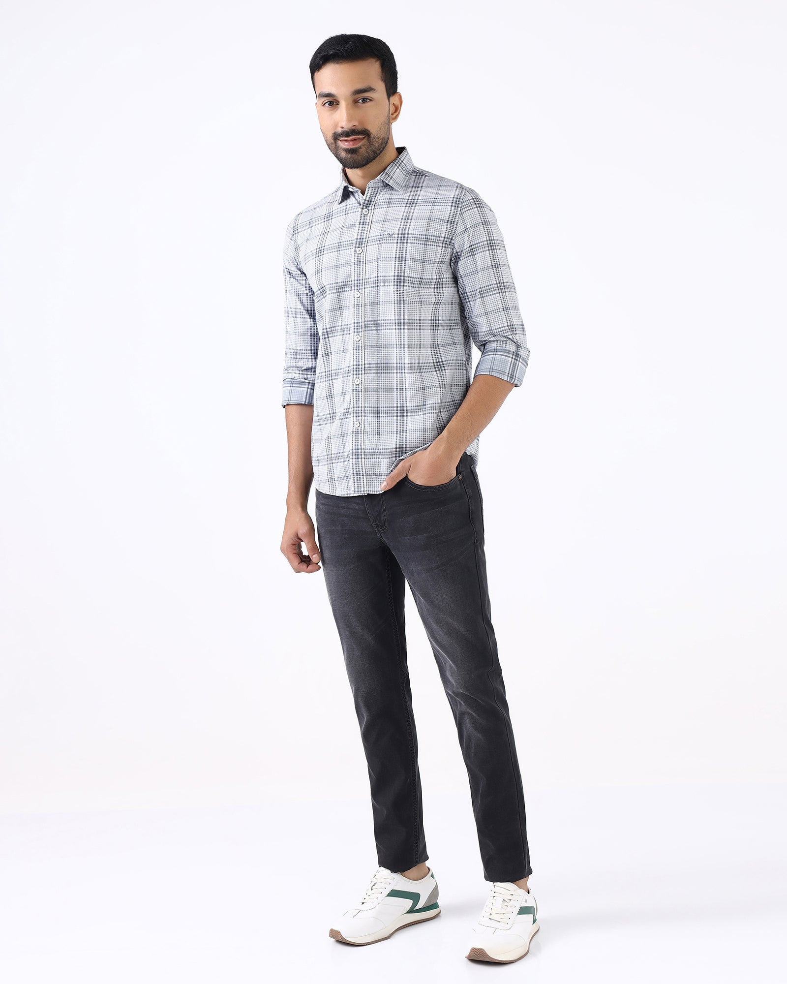 Grey Check Shirt - Farlen