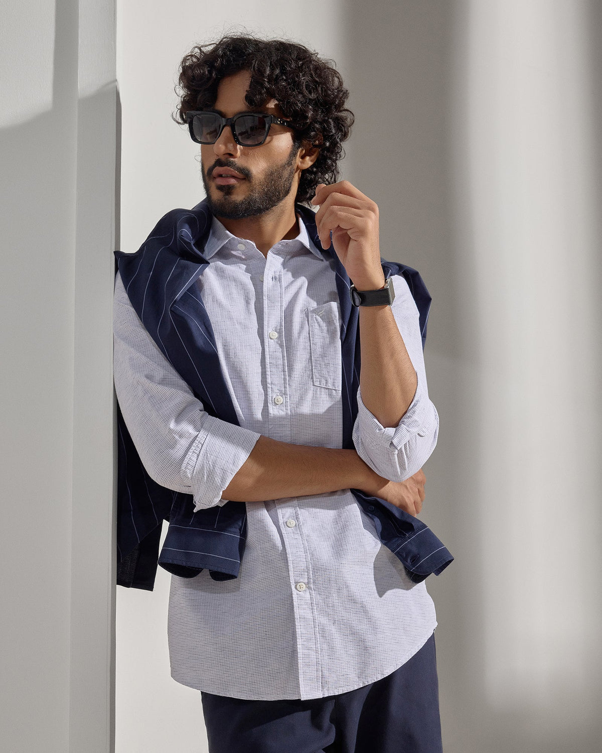 Grey Check Shirt - Mofer
