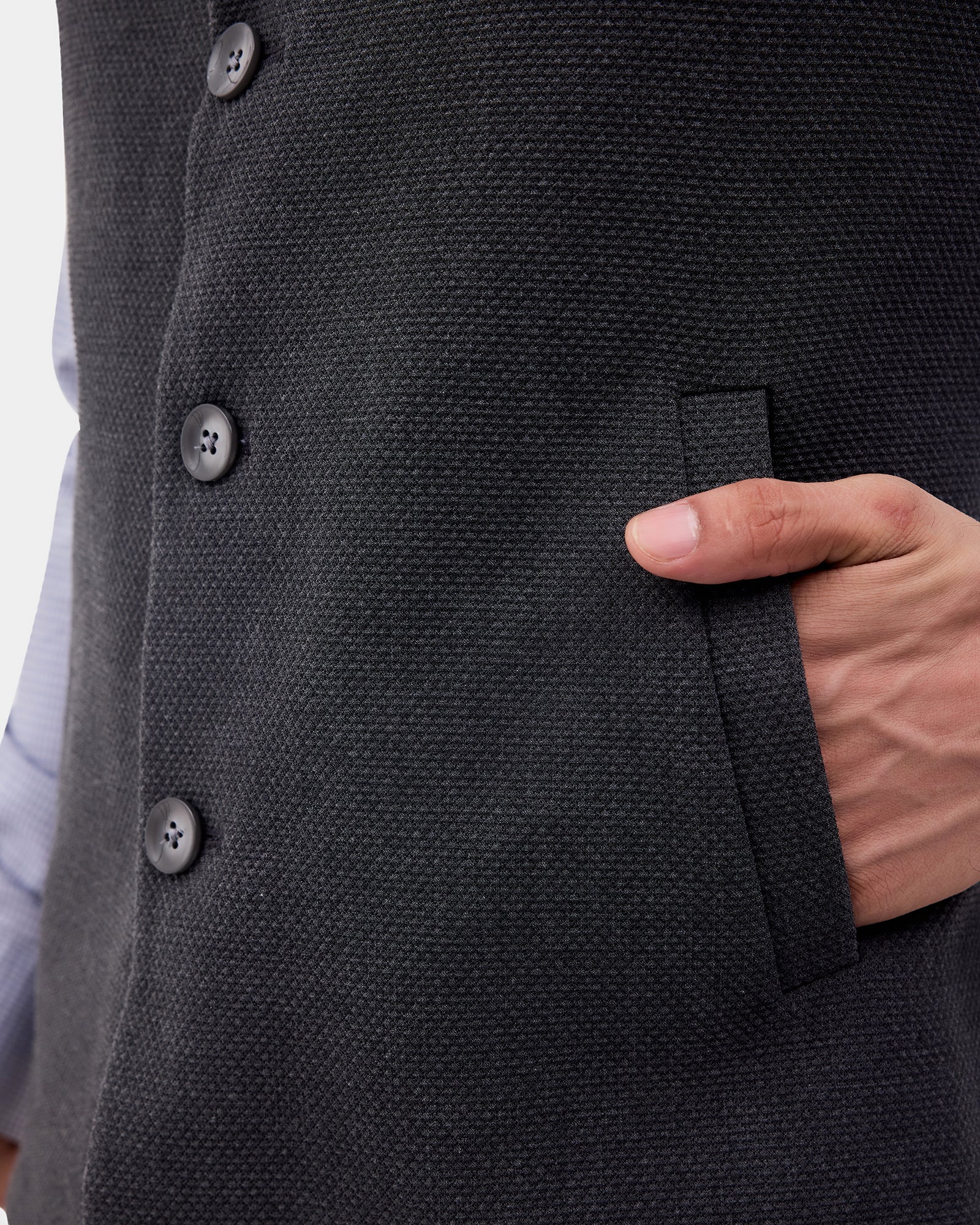 Grey Textured Waistcoat - Prodigy