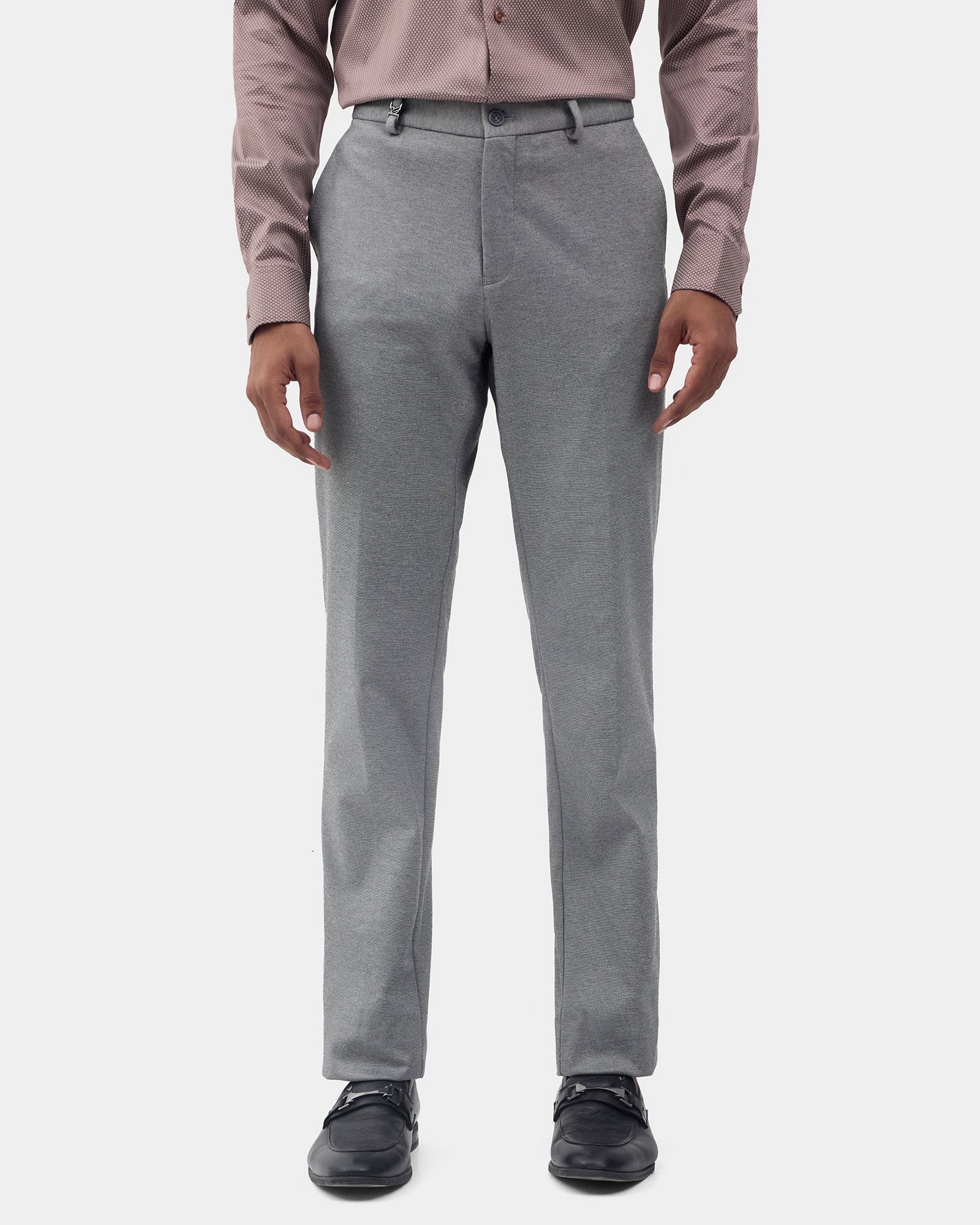 CLEAN FRONT SLIM FIT SOLID TROUSER