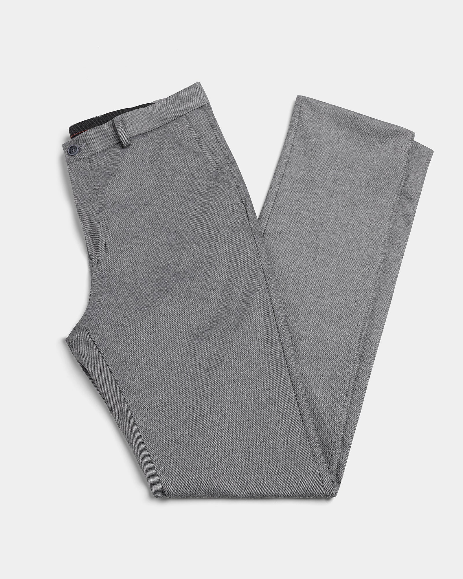 Grey Melange Solid Formal Trouser - Bruce
