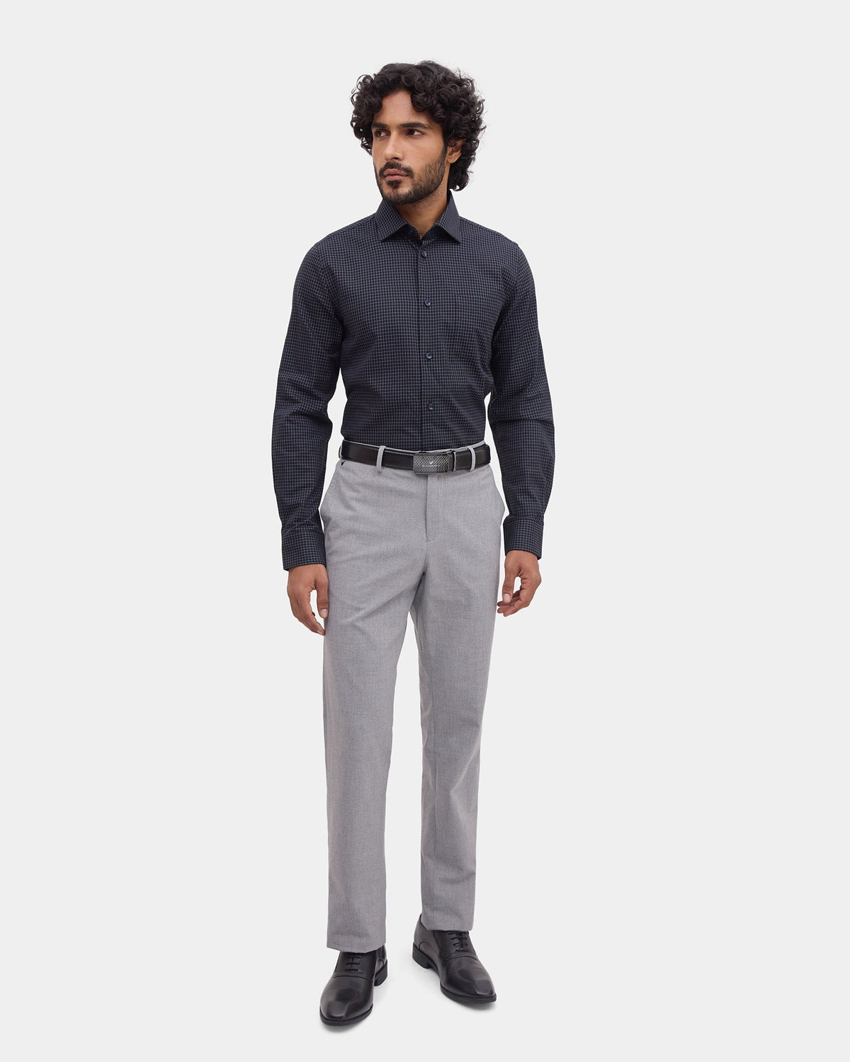 Grey Must Haves Solid Trouser - Travis