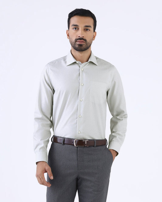 Grey Non Iron Textured Shirt - Esme