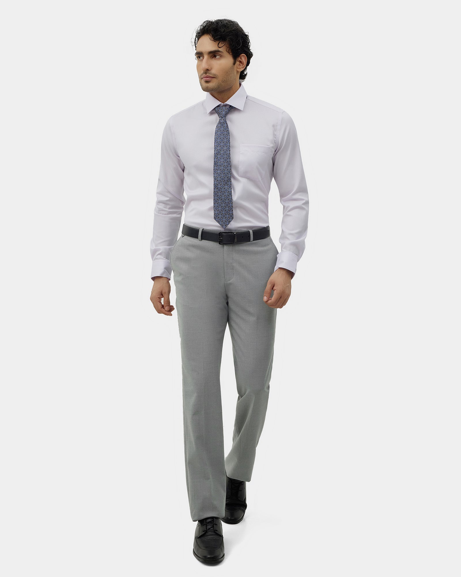 Grey Solid Trouser - Donny