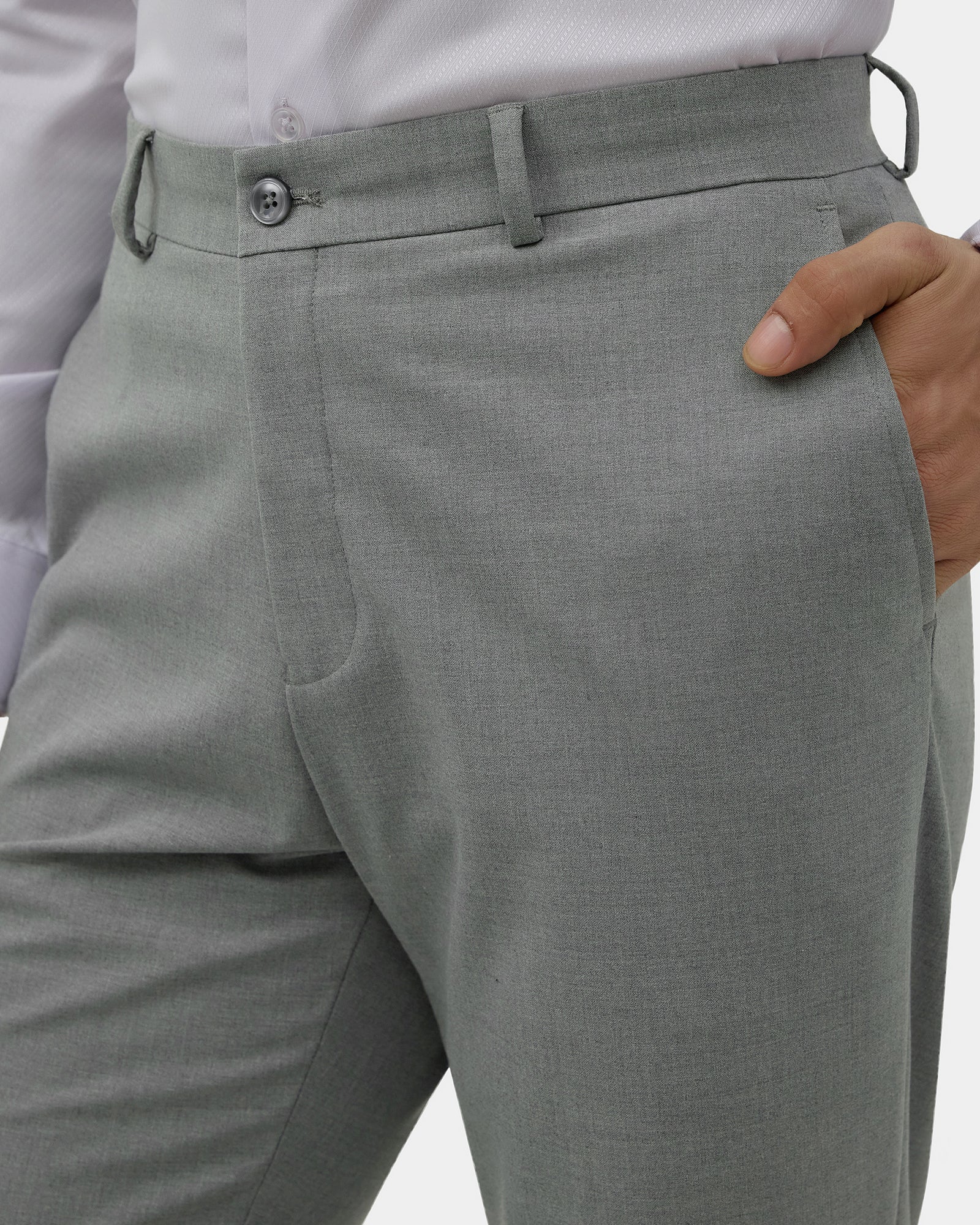 Grey Solid Trouser - Donny