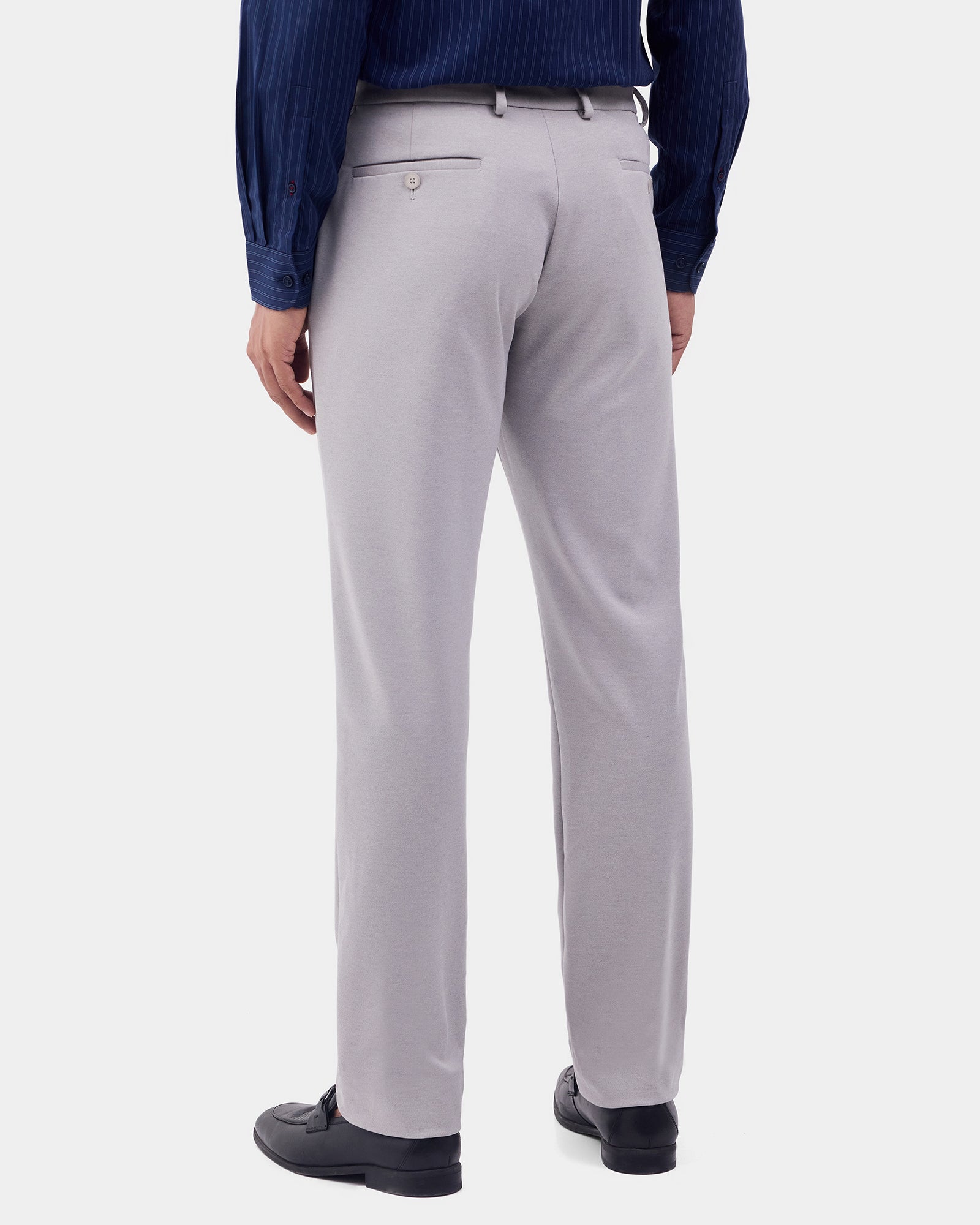 Grey Solid Formal Trouser - Stewart