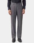 Grey Solid Trouser - Claret
