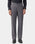Grey Solid Trouser - Claret