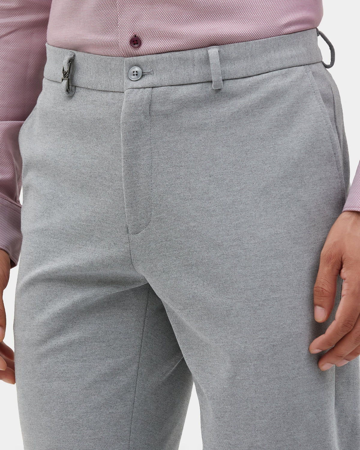 Grey Solid Trouser - Clark