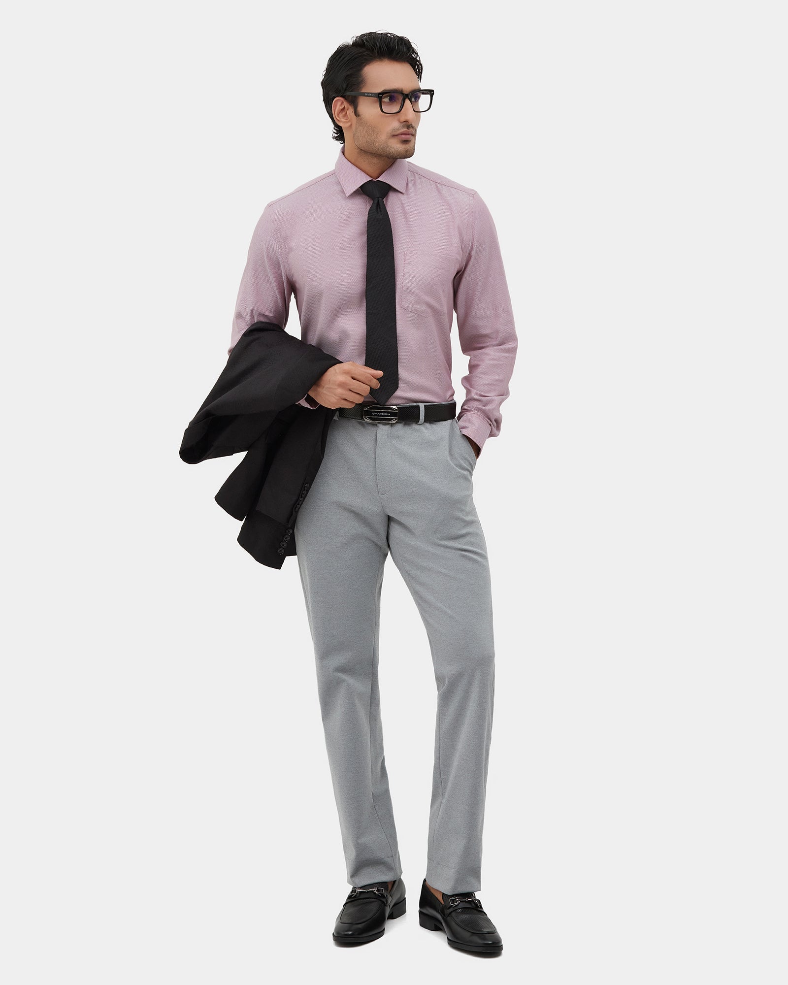 Grey Solid Trouser - Clark