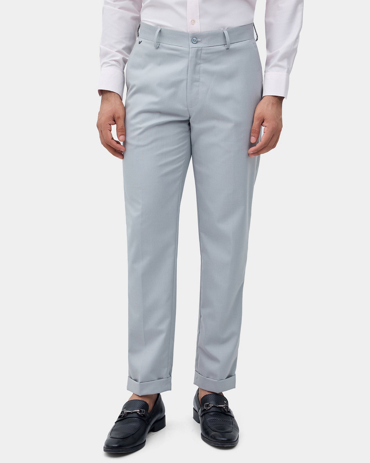 Grey Solid Trouser - Tudor