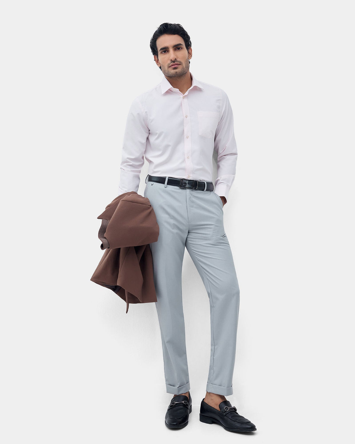 Grey Solid Trouser - Tudor