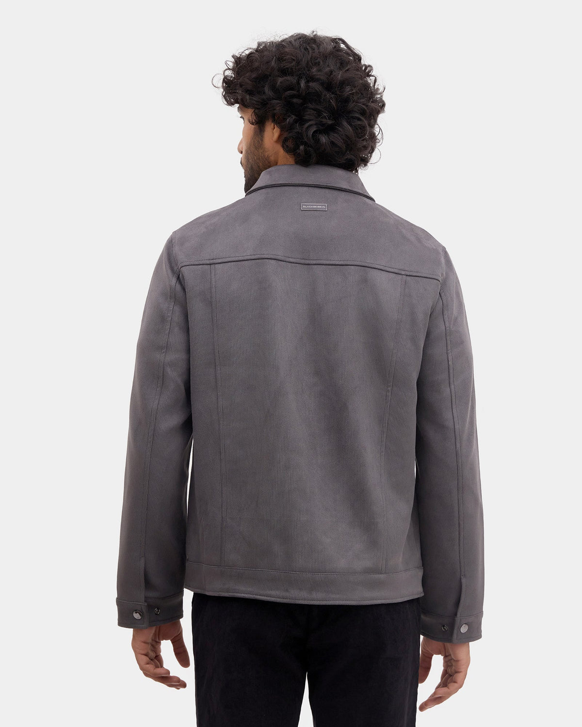 Grey Solid Zipper Jacket - Wysher