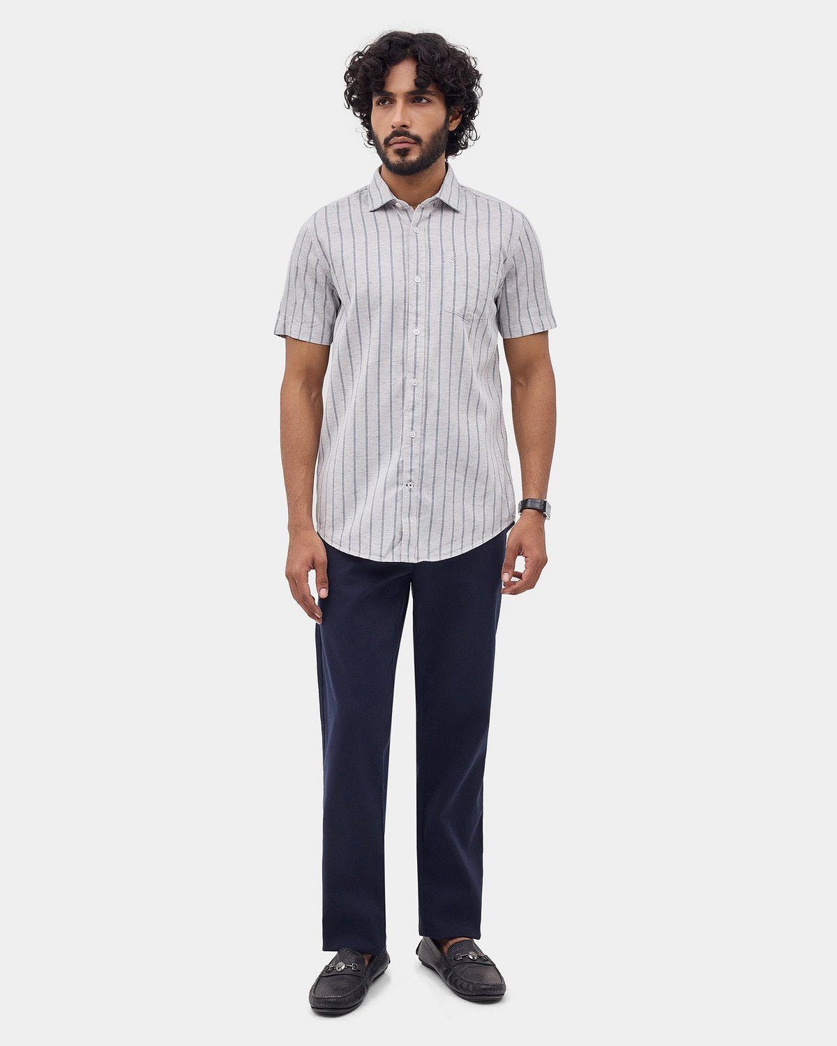 Grey Stripe Shirt - Jeson
