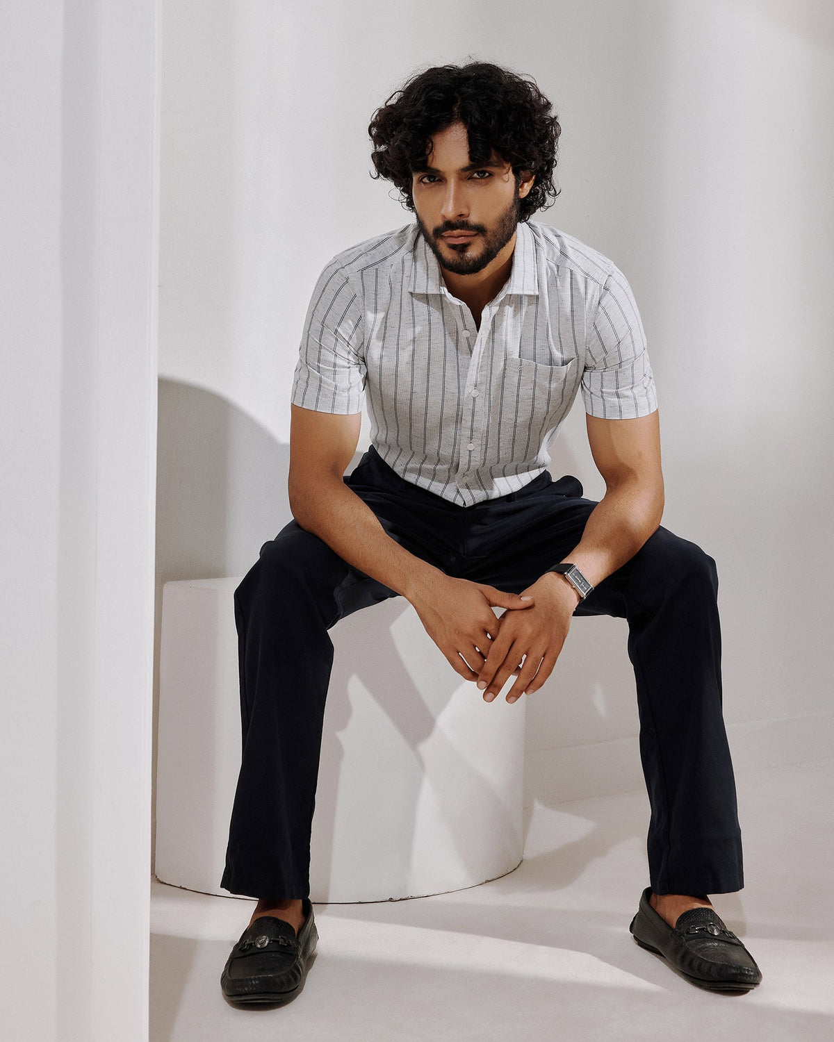 Grey Stripe Shirt - Jeson