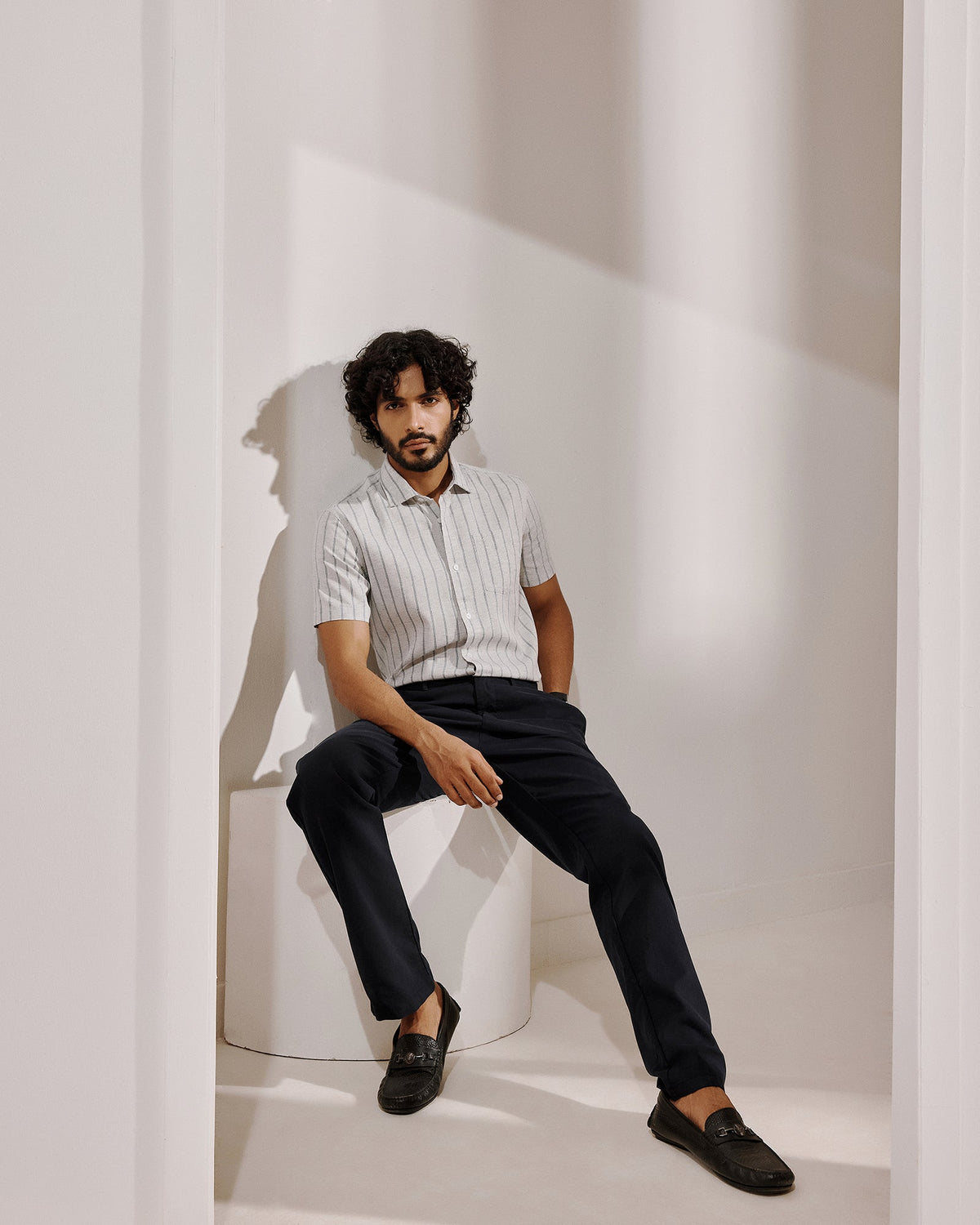 Grey Stripe Shirt - Jeson