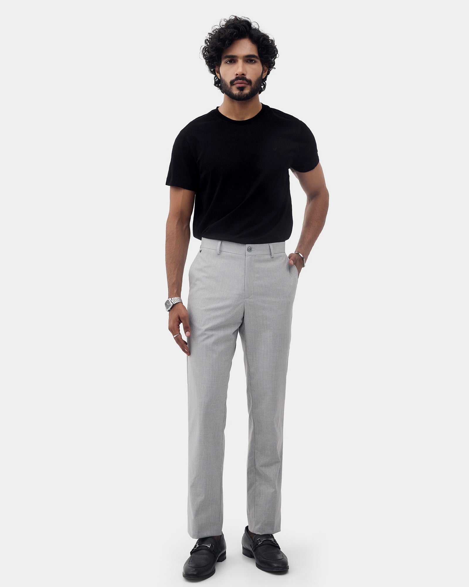 Grey Stripe Trouser - Ebel
