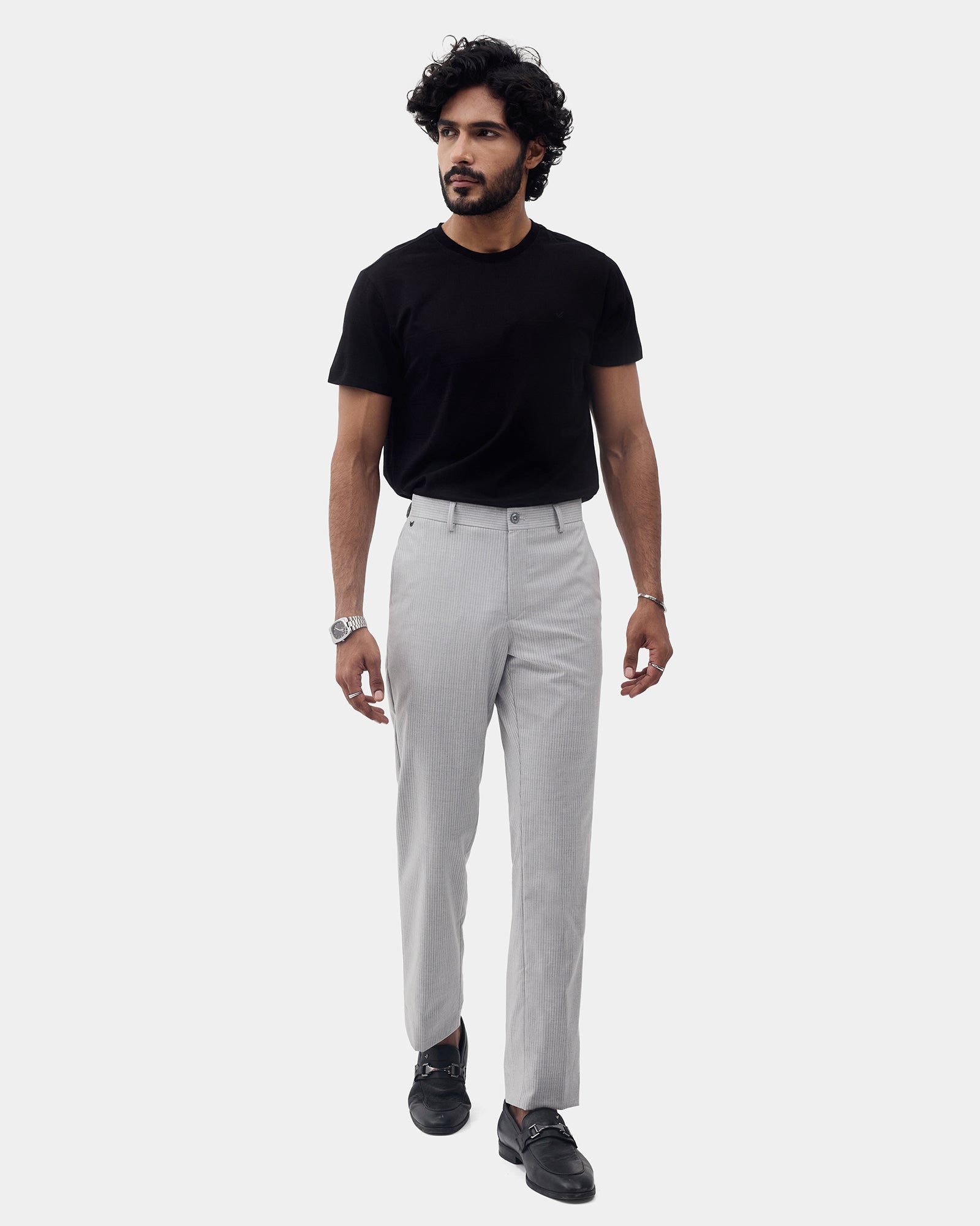 Grey Stripe Trouser - Ebel