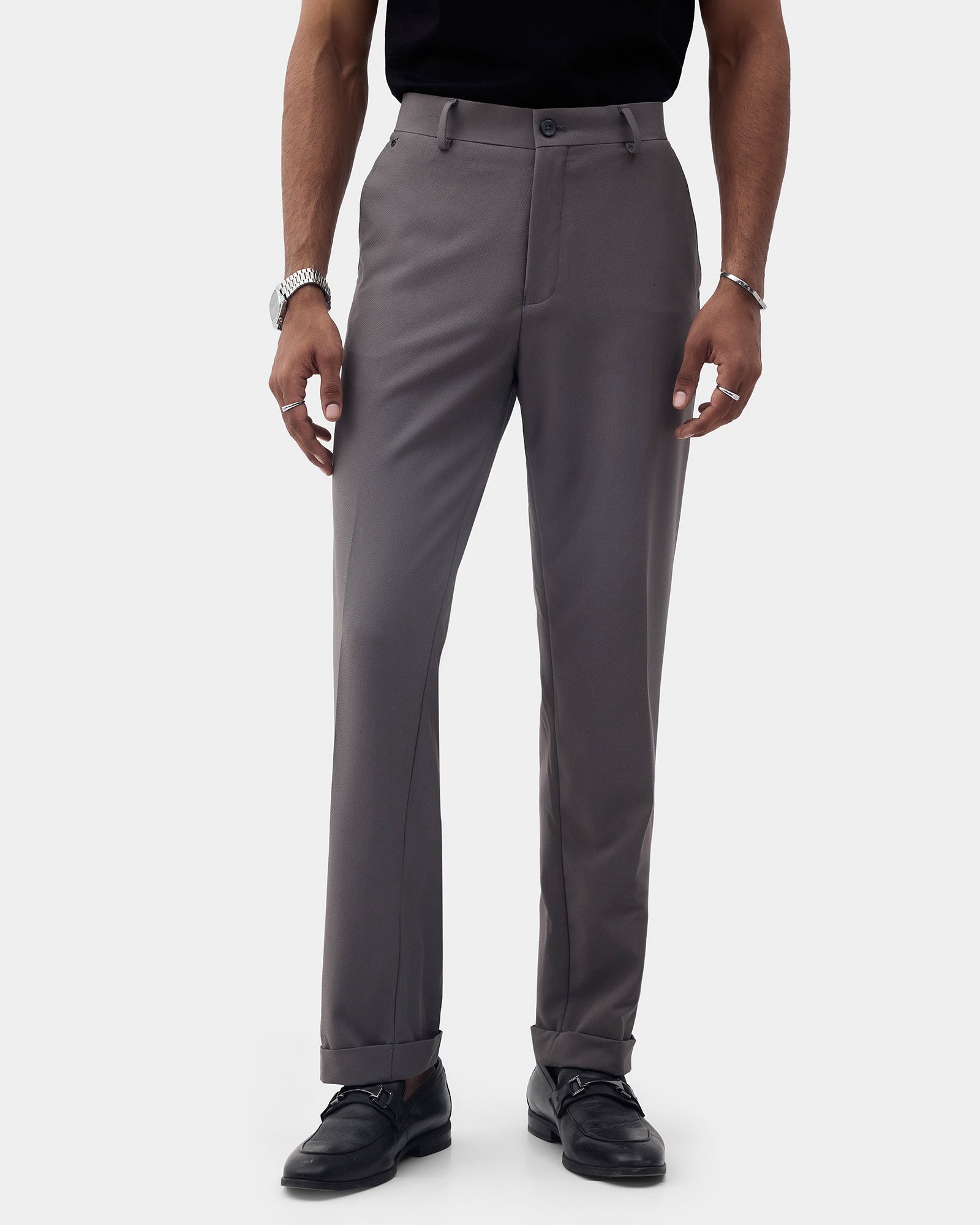 CLEAN FRONT COMFORT FIT STRUCTURE TROUSER