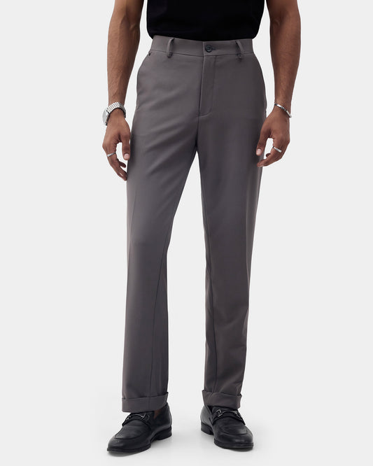 Grey Textured Trouser - Laco