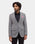 Grey Textured Blazer - Thatcher