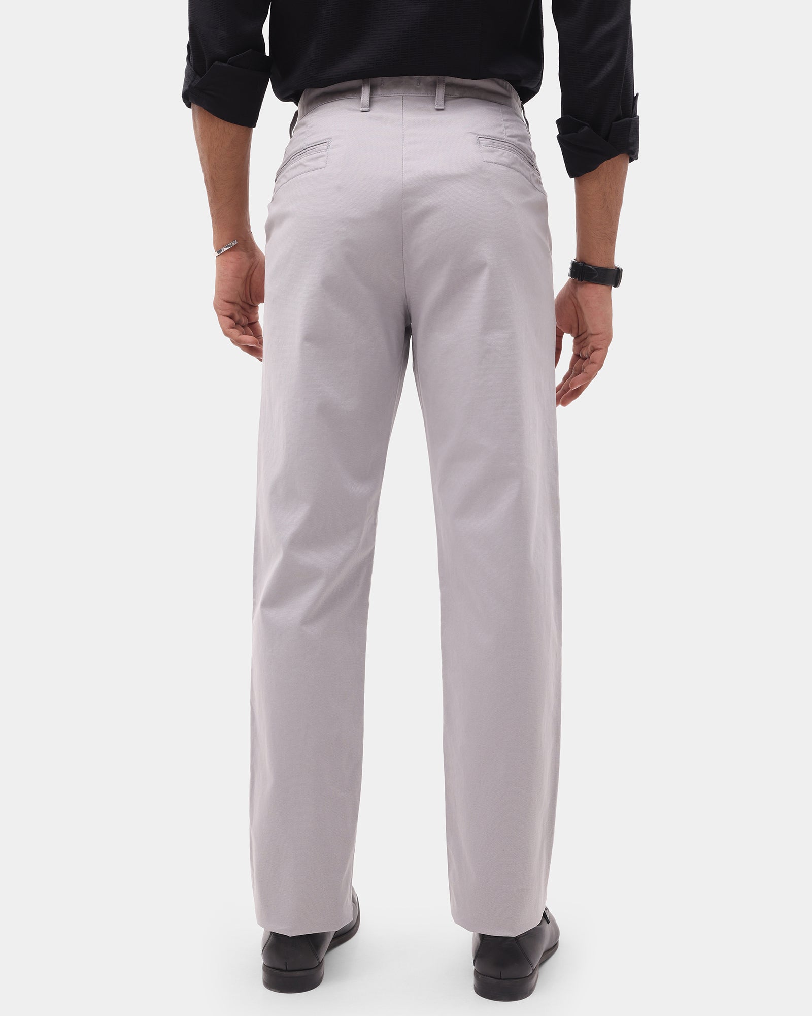 Grey Textured Khakis - Kary