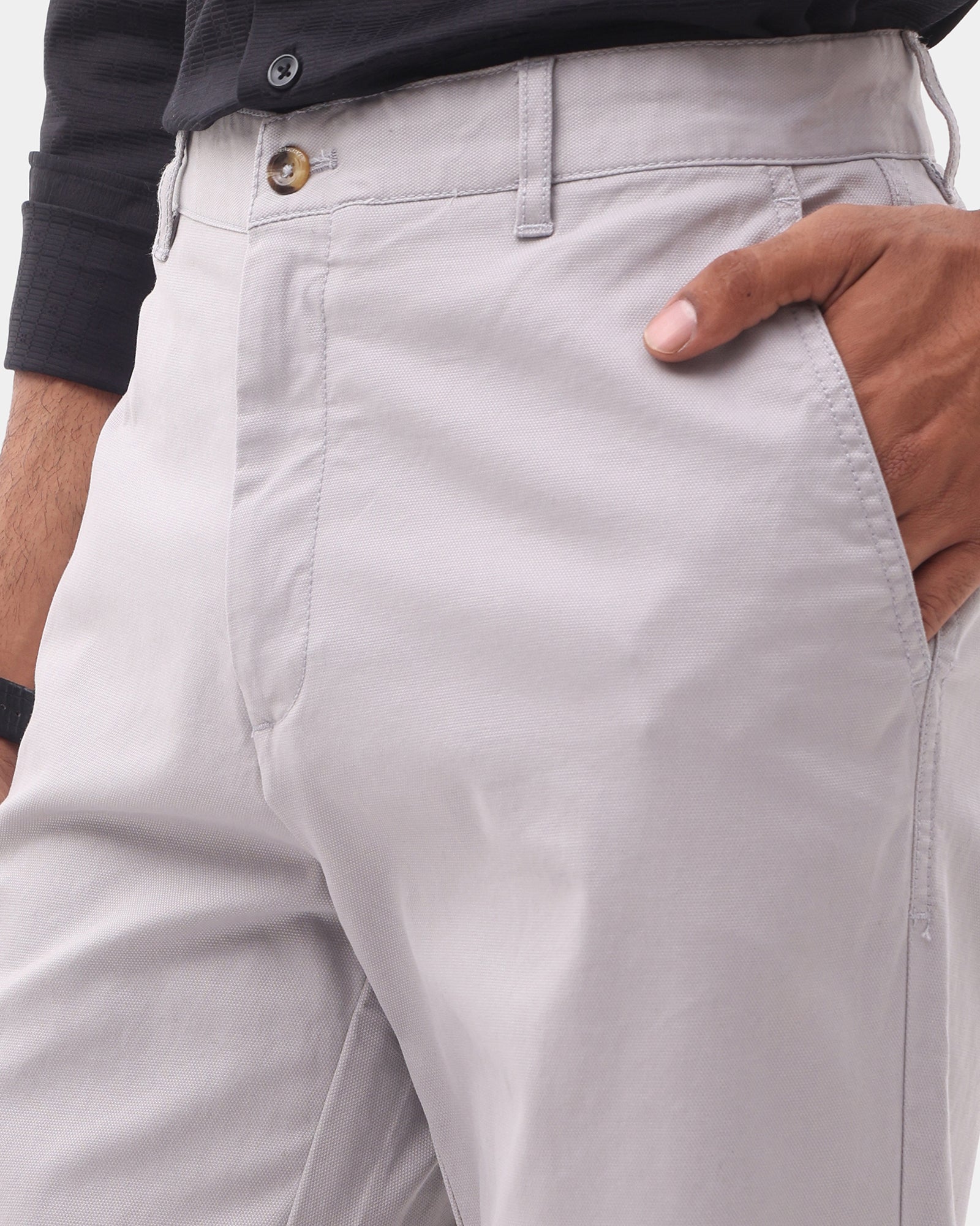 Grey Textured Khakis - Kary