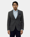 Grey Textured Blazer - Lucan