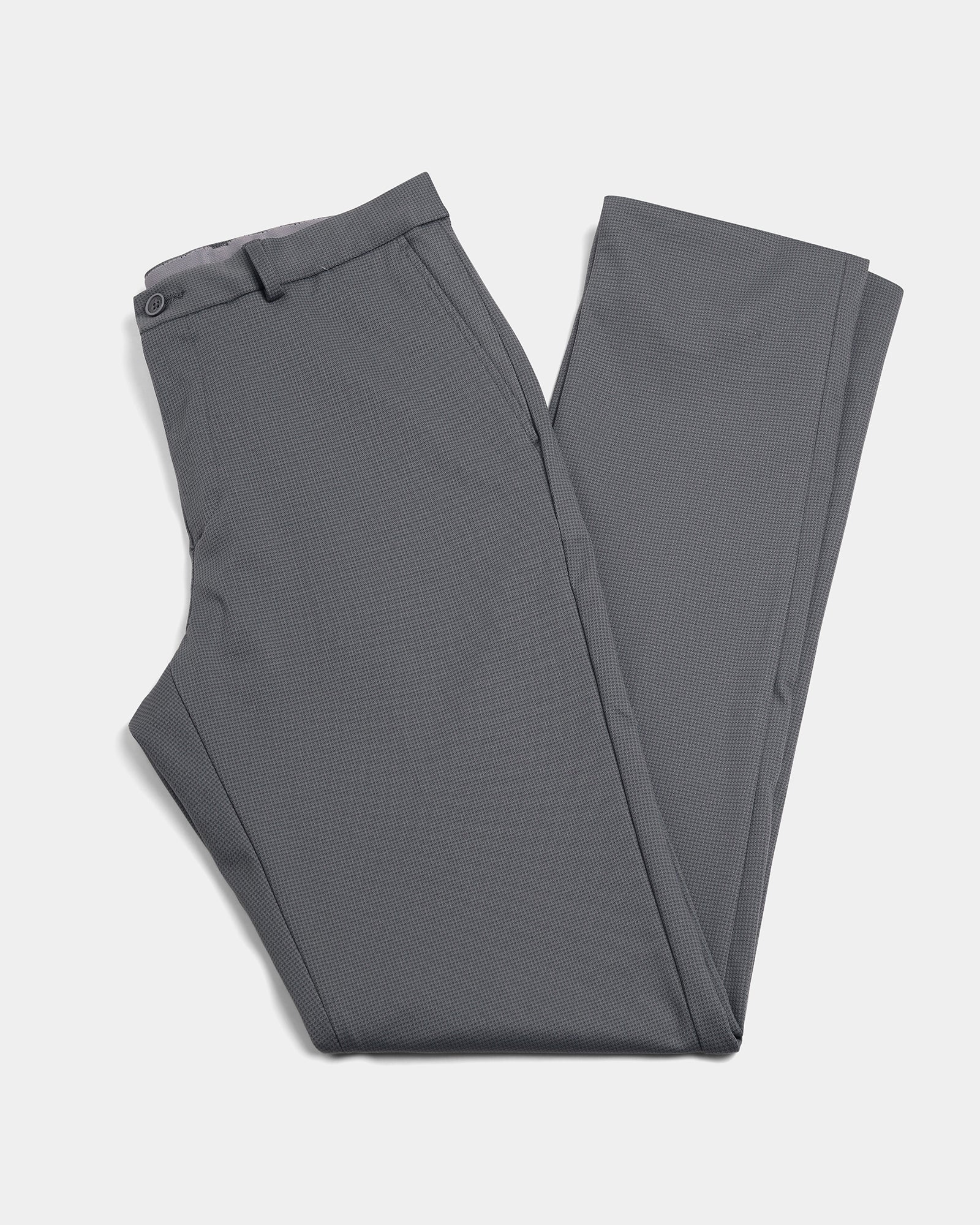 Grey Textured Trouser - Wellington