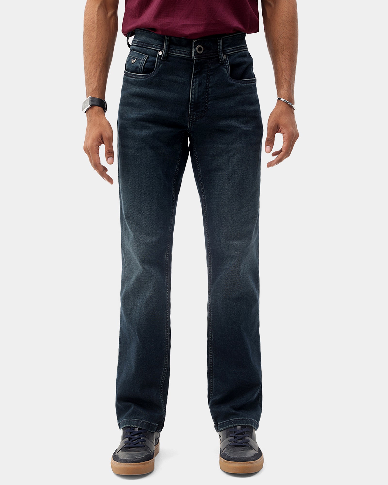 Indigo Ultrasoft Straight Comfort Jeans - Gordan