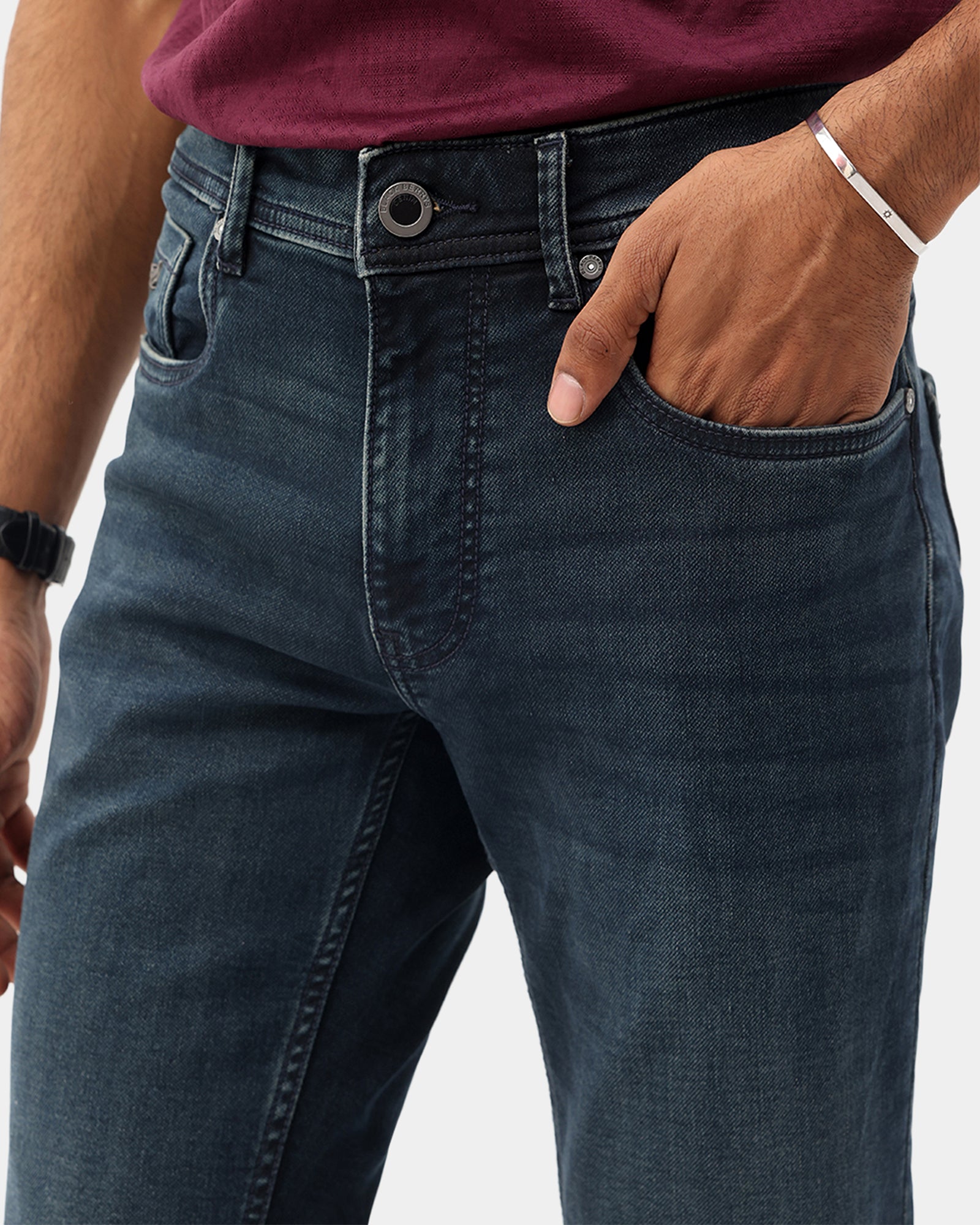 Indigo Ultrasoft Straight Comfort Jeans - Gordan
