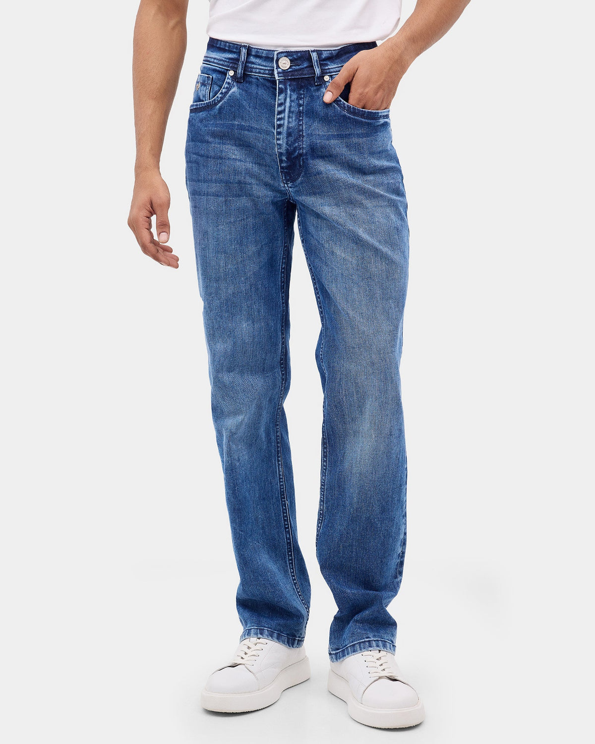 Indigo Super Clean Comfort Fit Jeans - Reflection