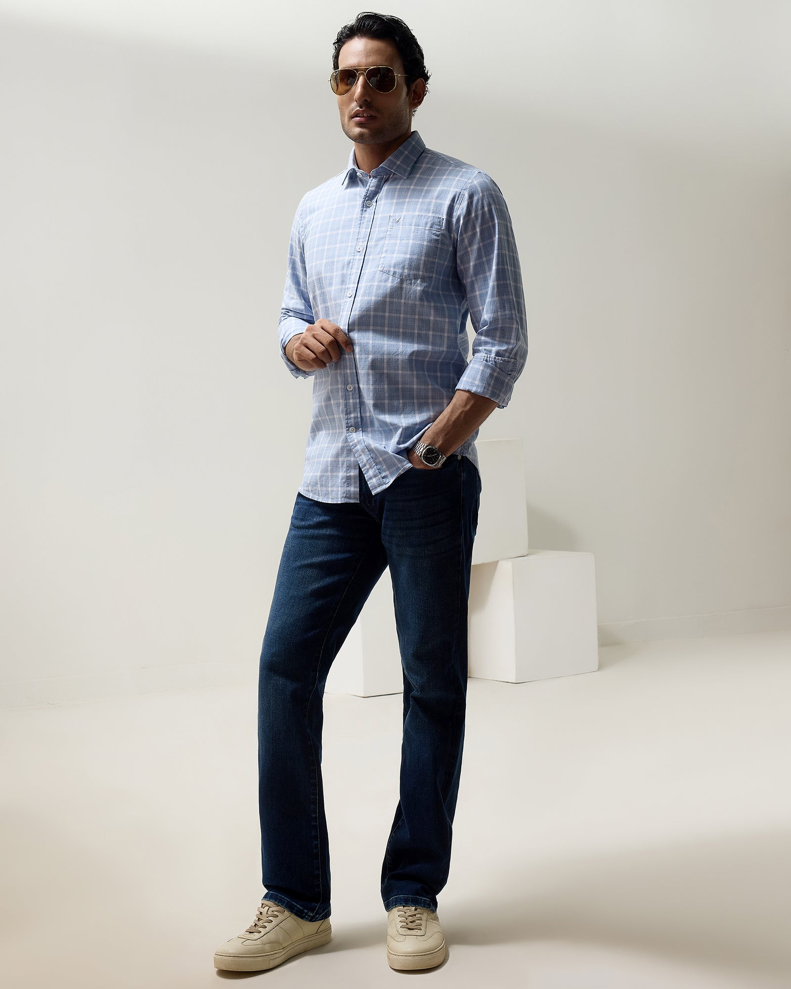 Indigo Super Clean Straight Comfort Fit Jeans - Kennet