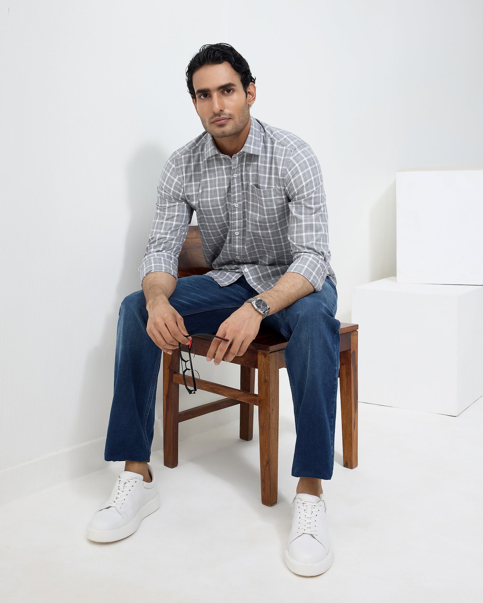 Indigo Ultrasoft Slim Fit Jeans - Greg