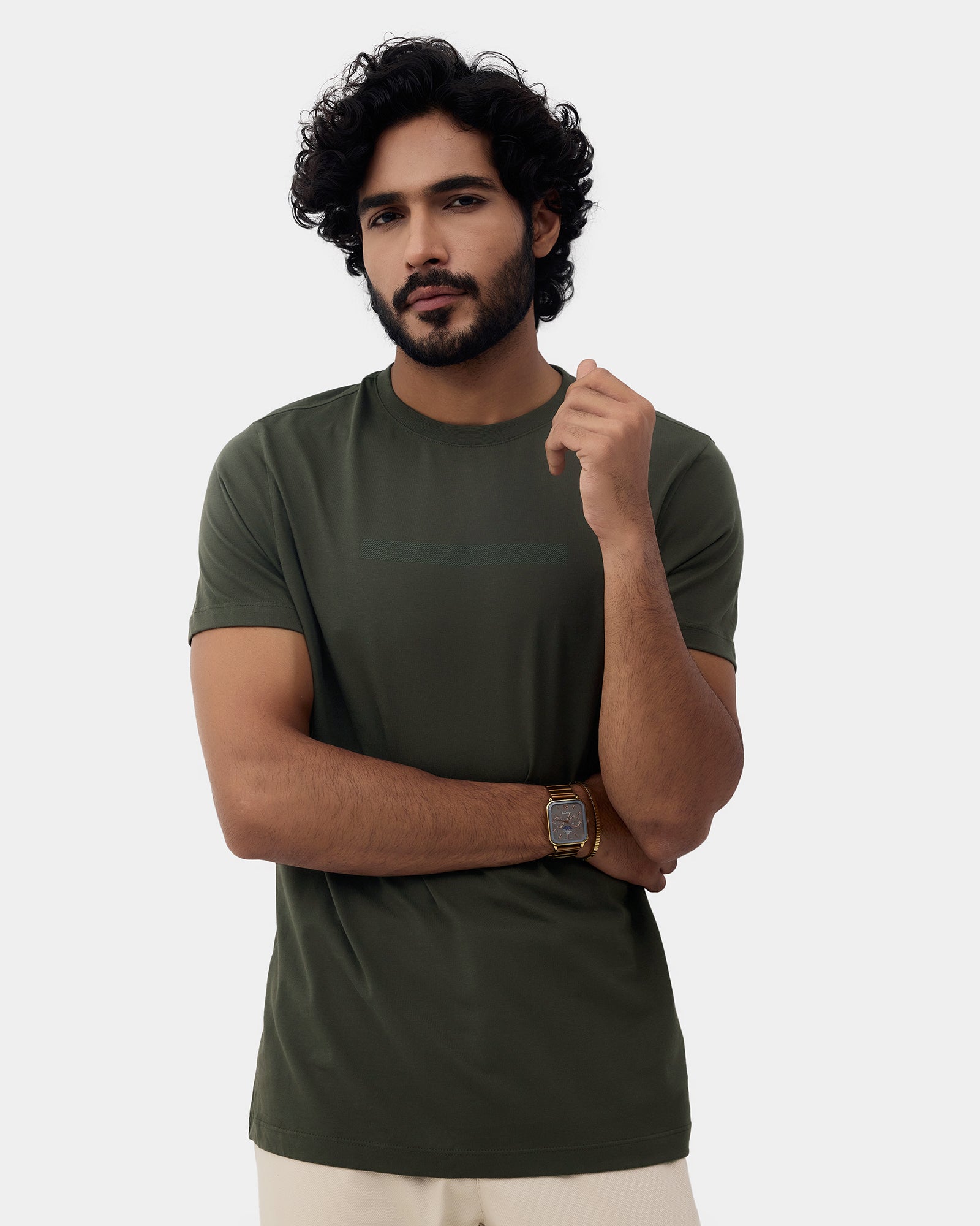 Kelp Crew Neck Printed T-Shirt - Marimo