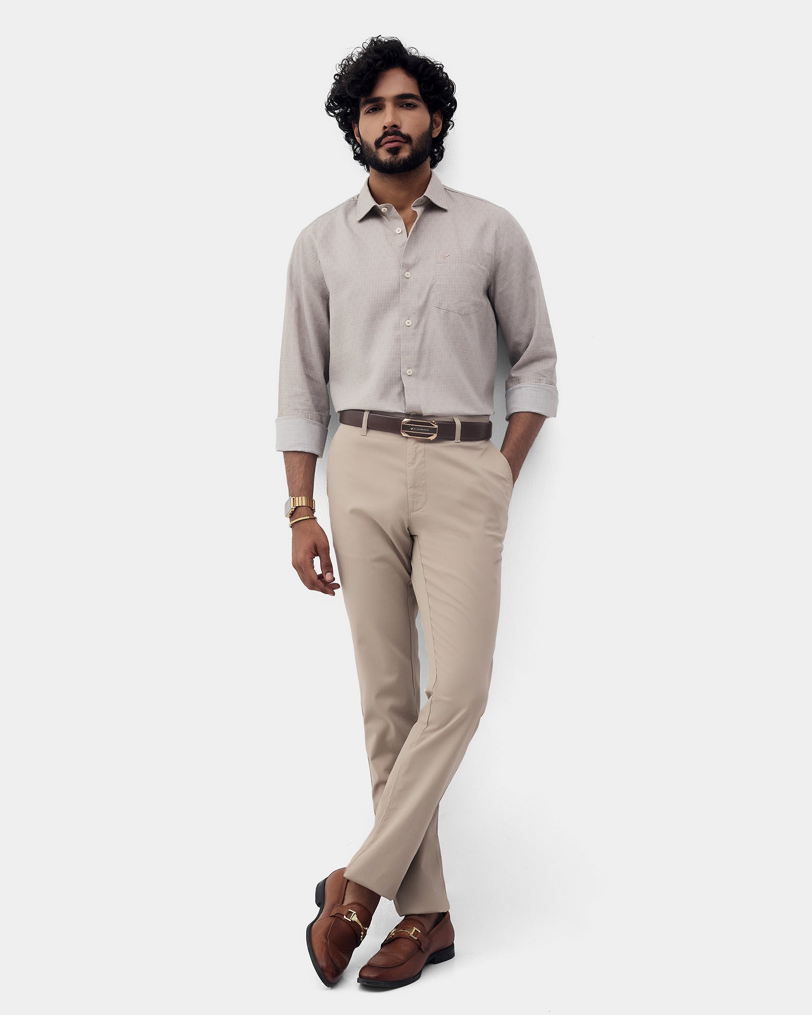 Khaki Printed Shirt - Benico
