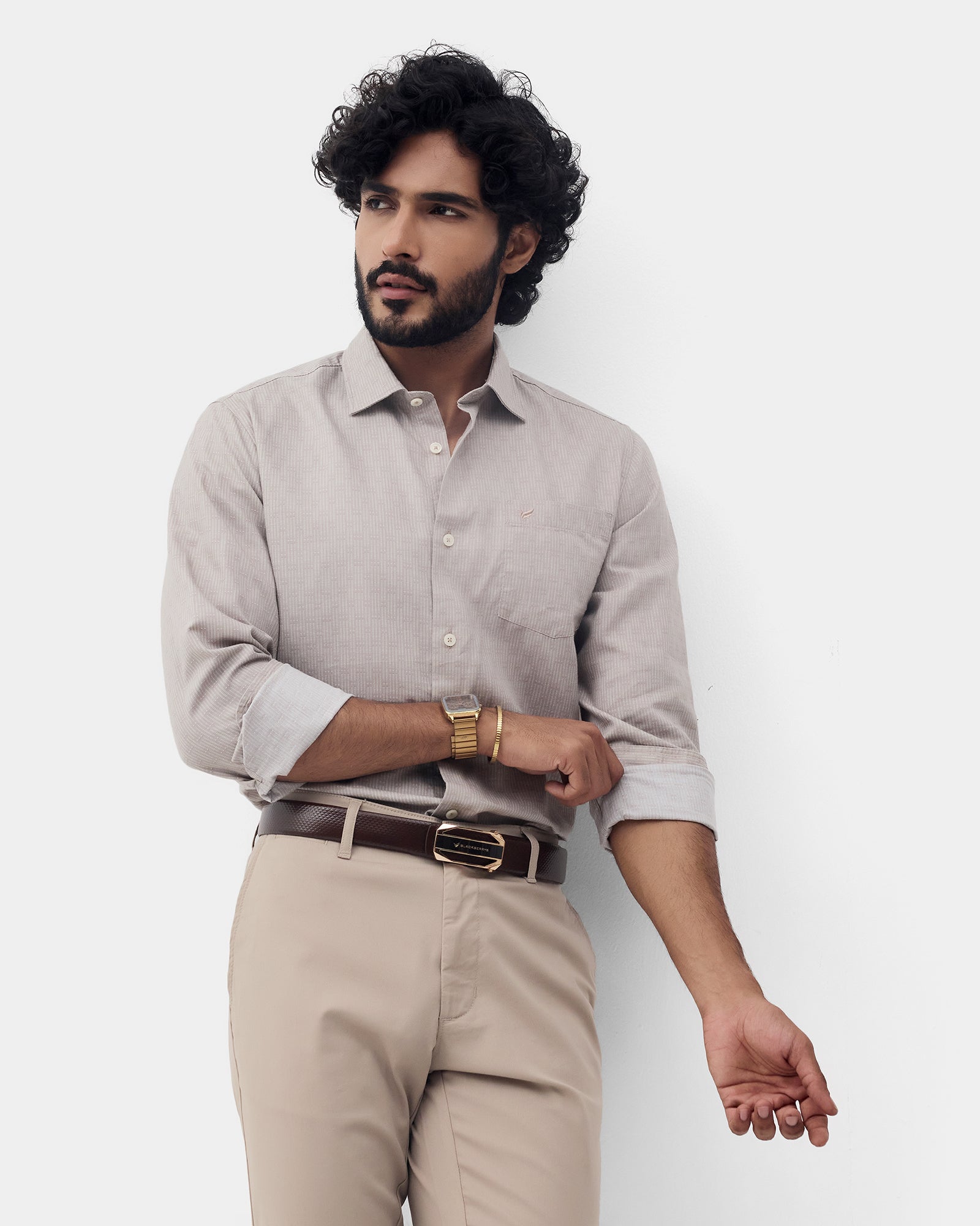 Khaki Printed Shirt - Benico