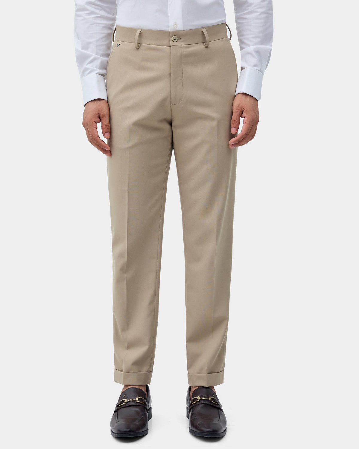 Khaki Solid Trouser - Tudor