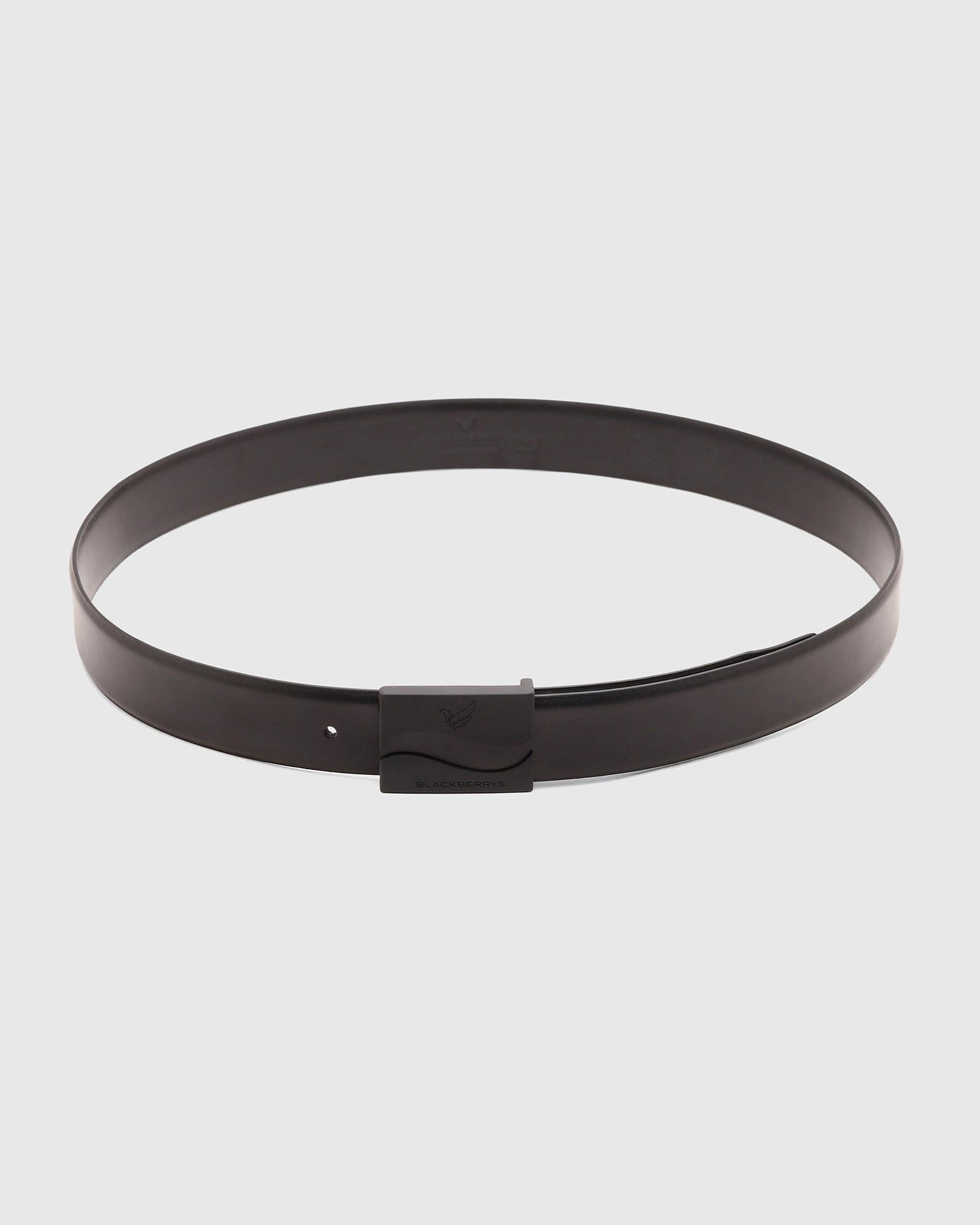 Leather Black Solid Belt Santiago