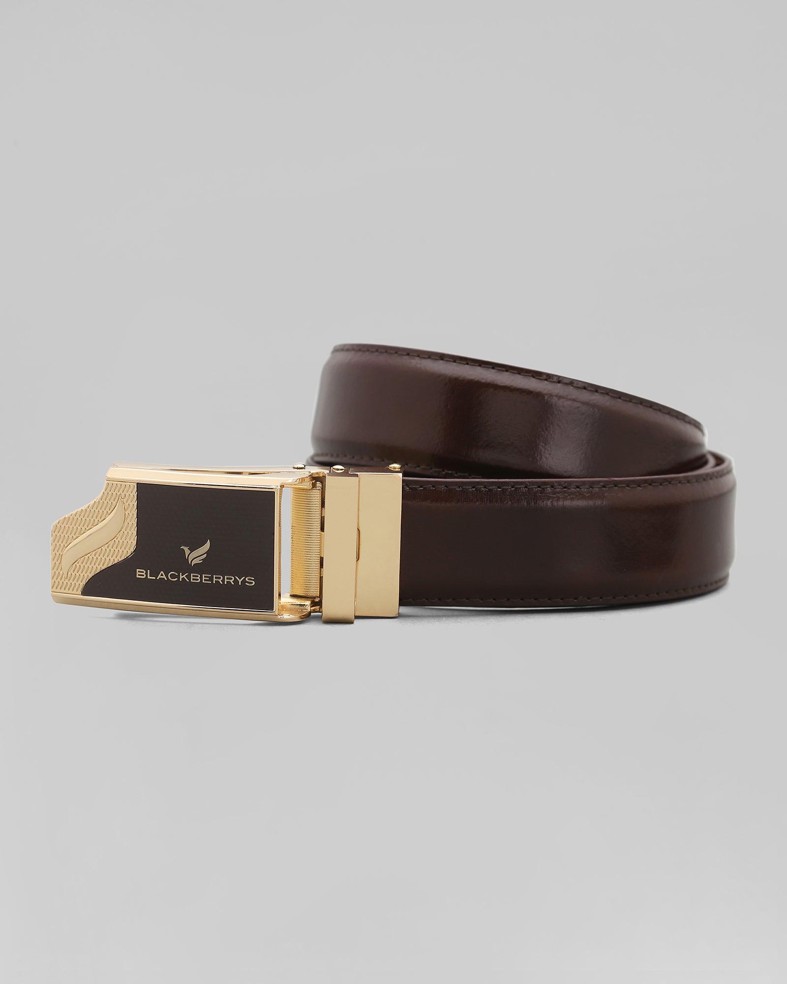 Leather Brown Solid Belt - New Panama