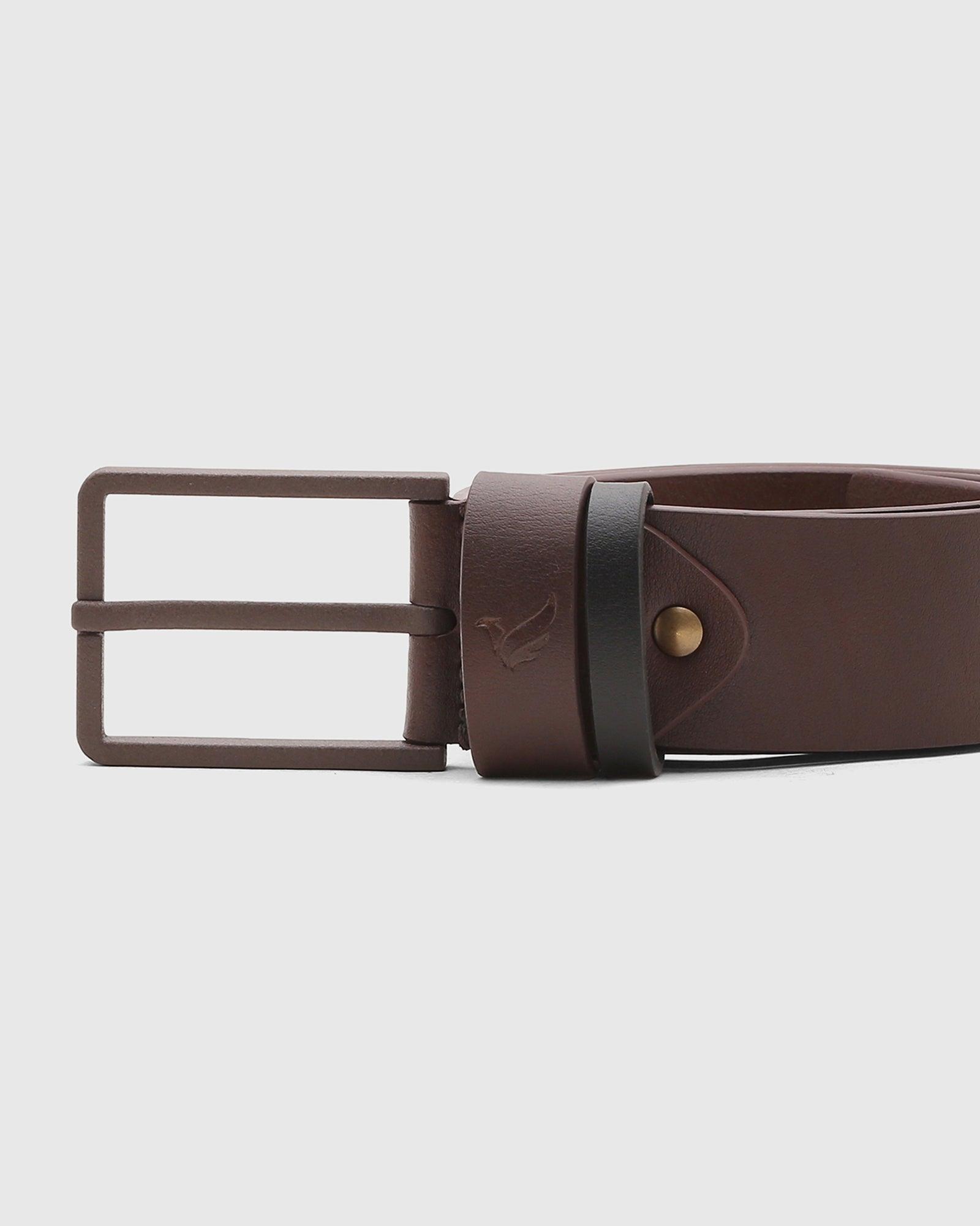 Solid Leather Belt In Brown (Son) - Blackberrys