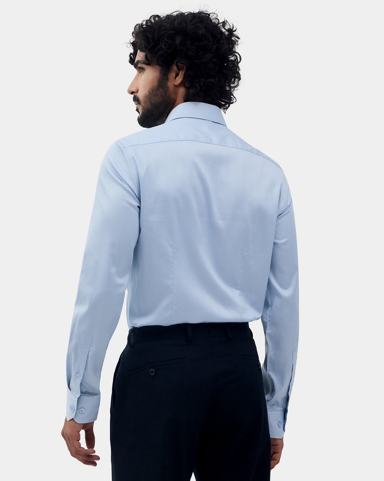 Light Blue Printed Shirt - Fridge