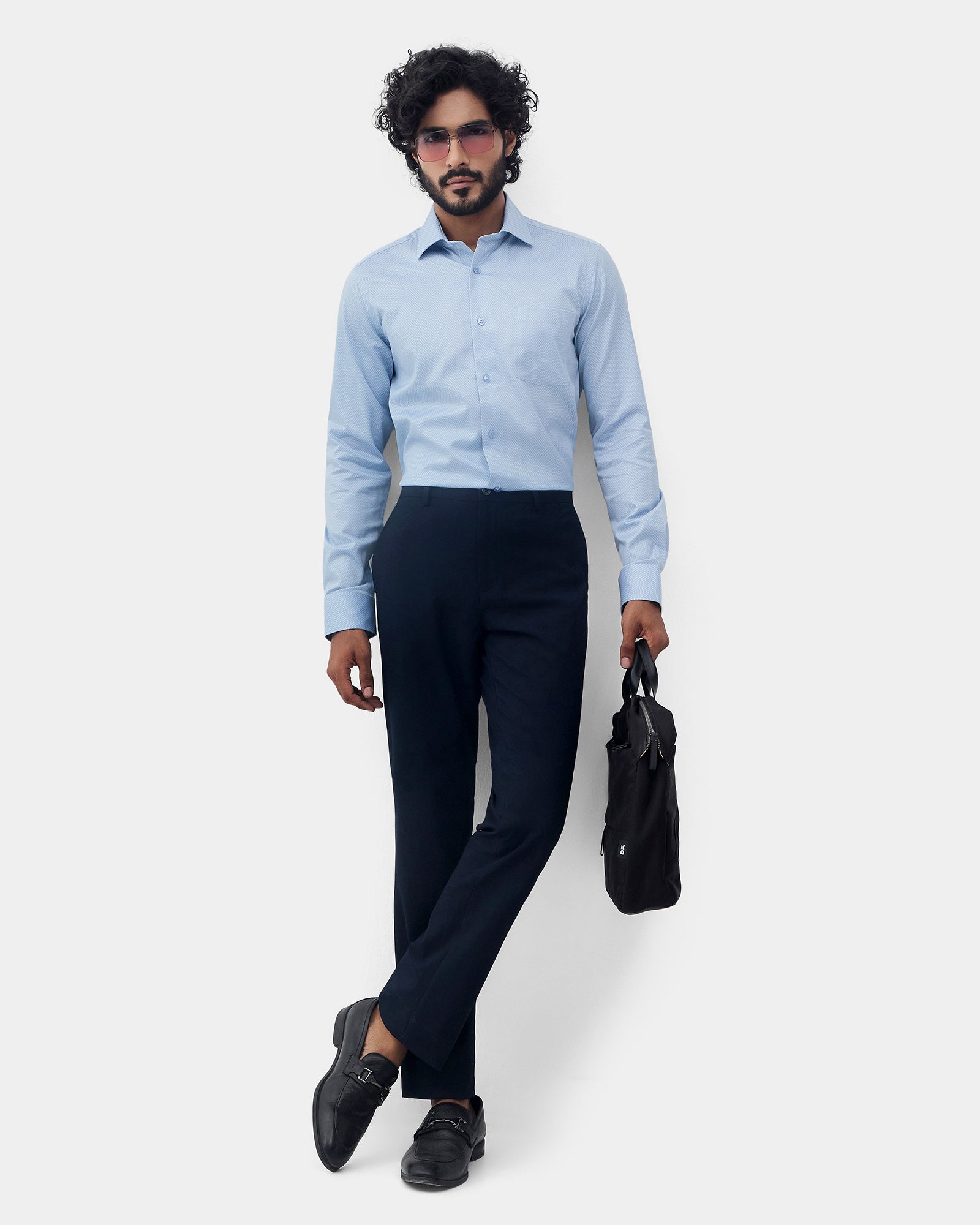 Light Blue Printed Shirt - Fridge