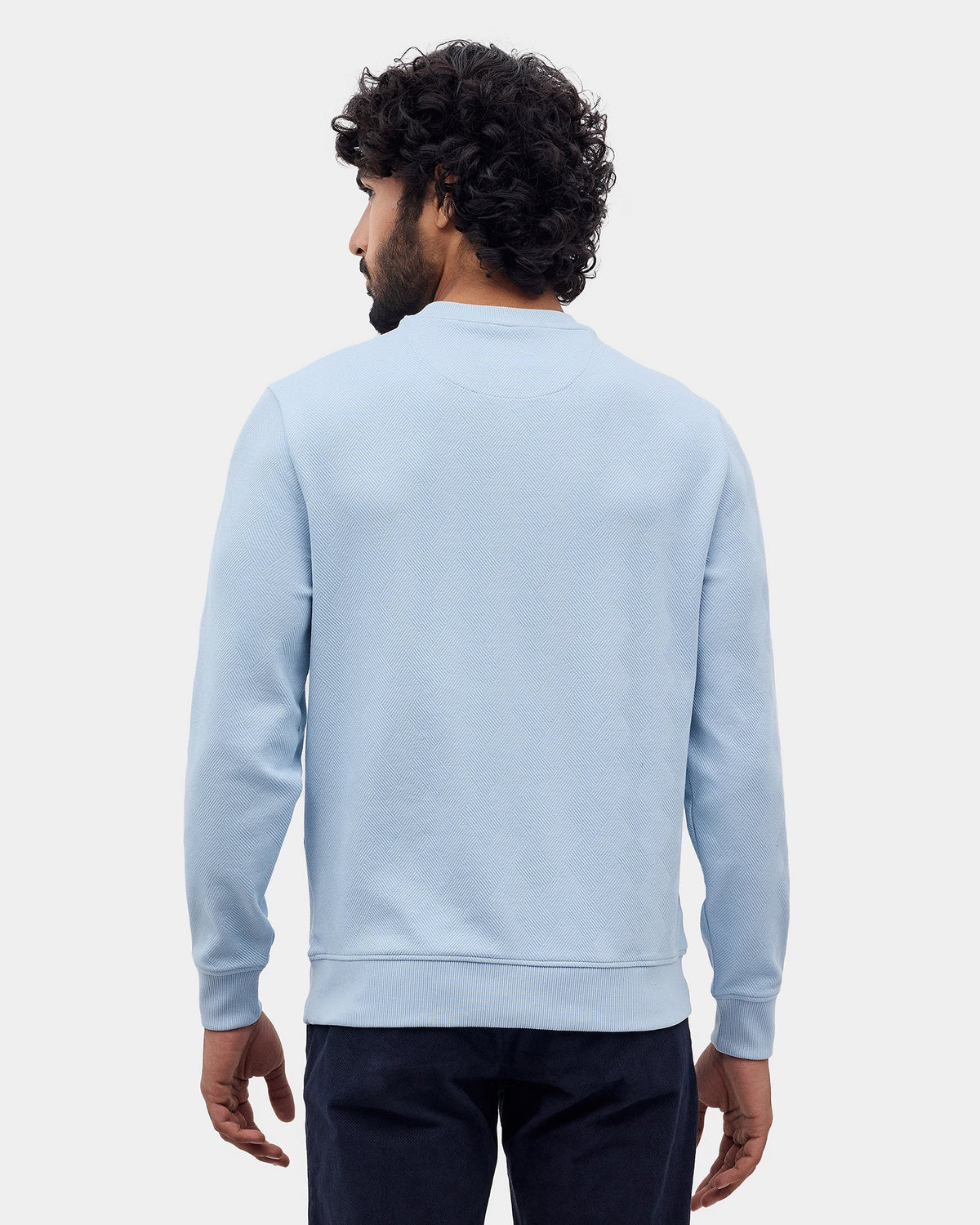 Light Blue Textured Sweatshirt - Pita