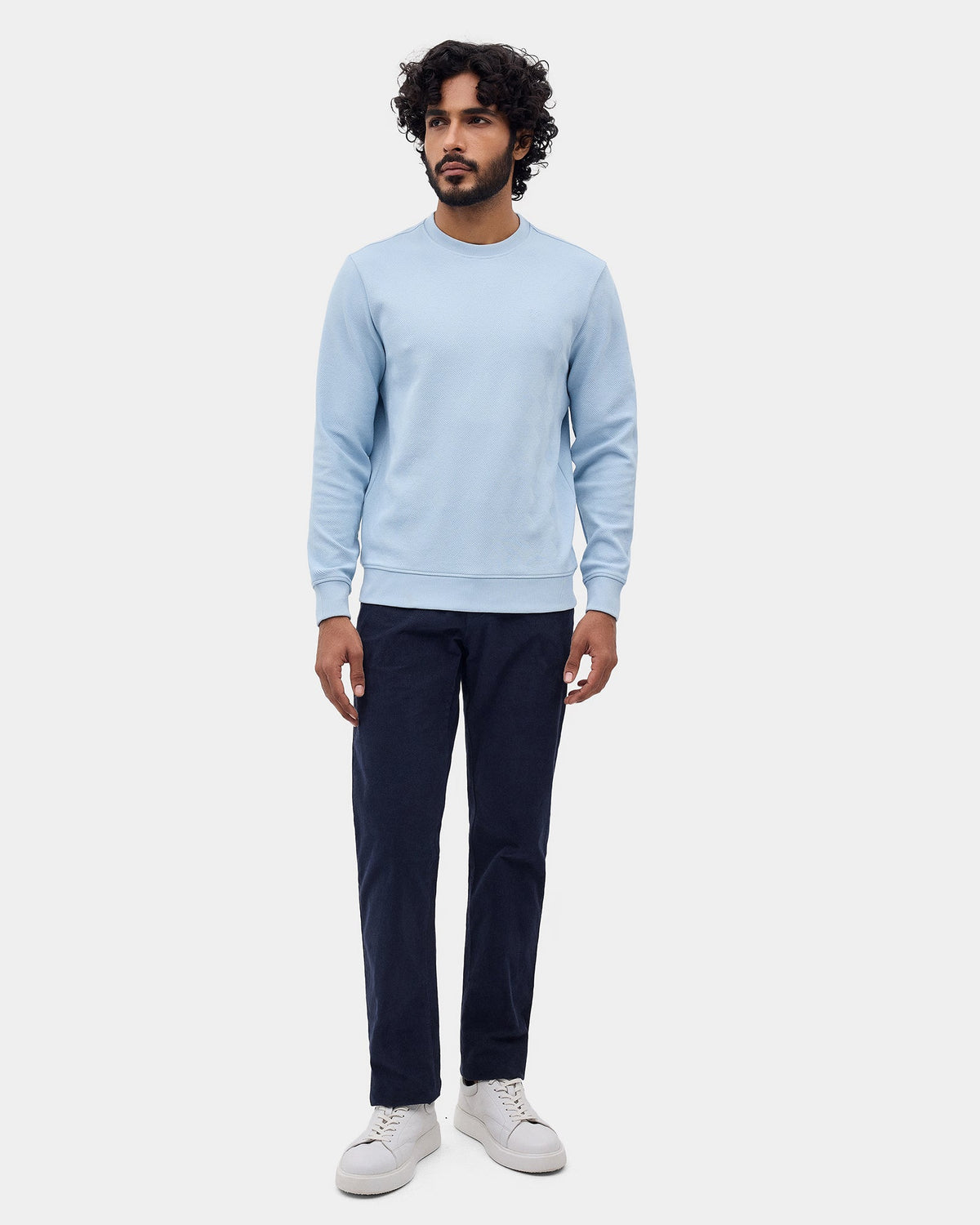 Light Blue Textured Sweatshirt - Pita