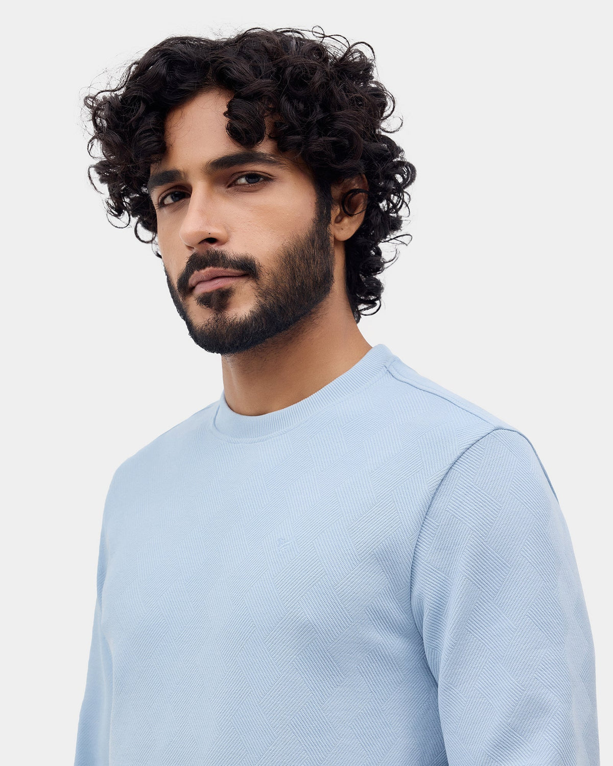 Light Blue Textured Sweatshirt - Pita