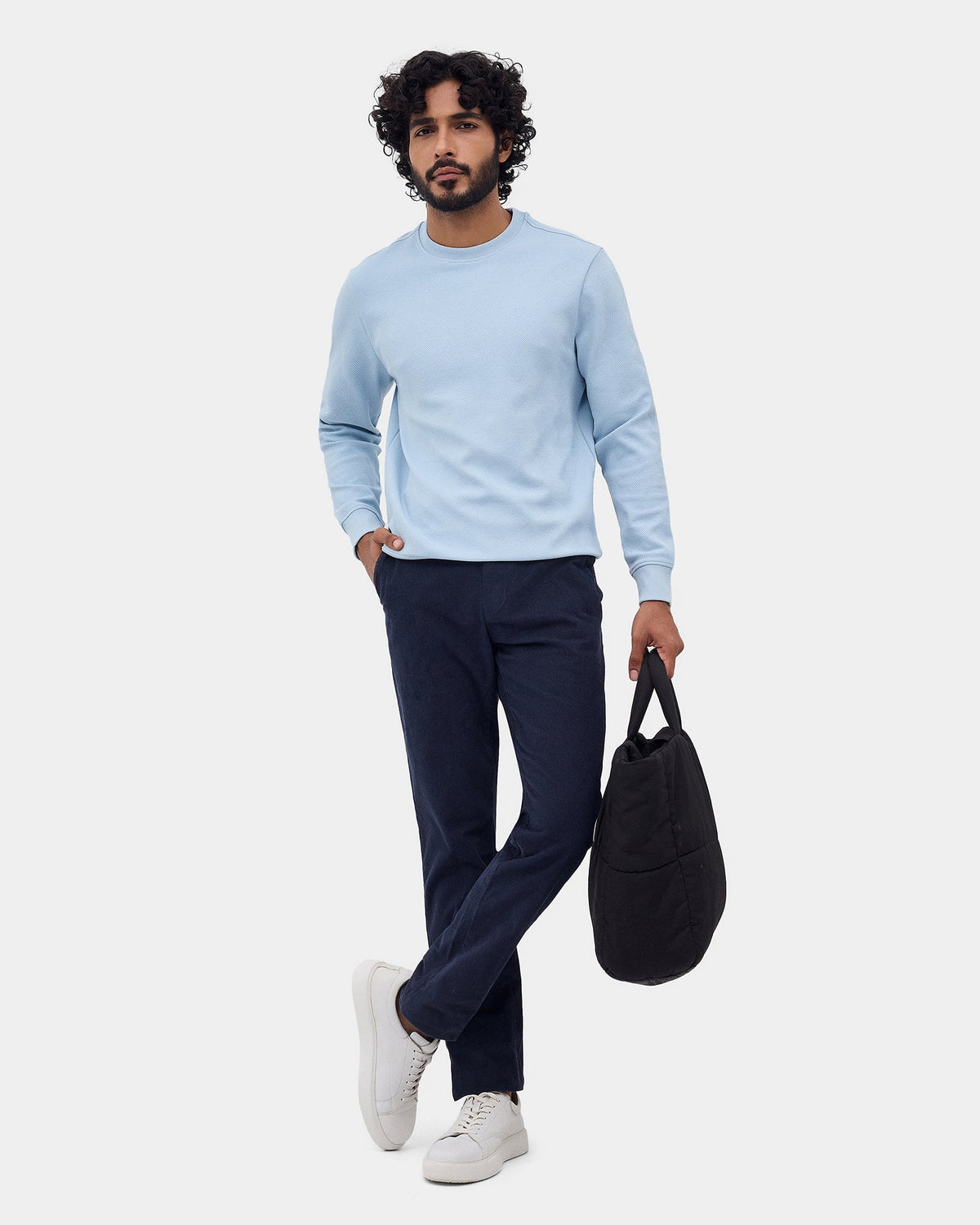 Light Blue Textured Sweatshirt - Pita