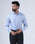 Light Blue Linen Stripe Shirt - Kyro